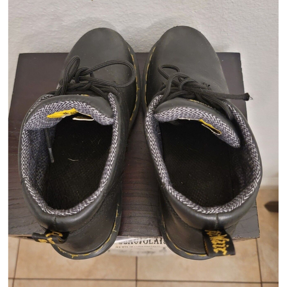 Dr. Martens Men’s Size 6M Industrial Steel Toe Black Leather Work Boots EUC main image 9